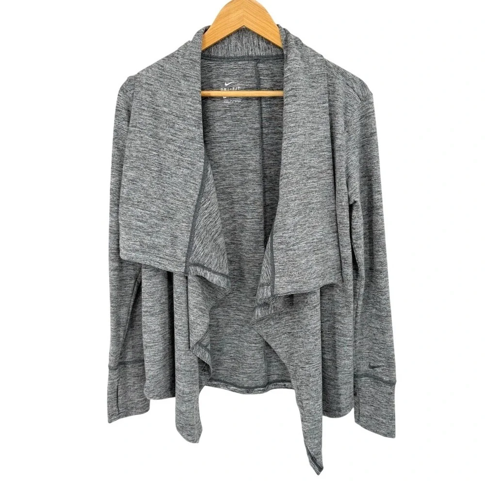Nike Dri-FIT Womens XS Waterfall Open Front Cardigan Yoga Wrap‎ Loungewear